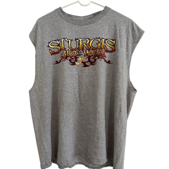 Delta Other - Delta Sturgis Bike Week 2007 Graphic Tank Top Motorcycle Biker Tee Gray 2XL XXL